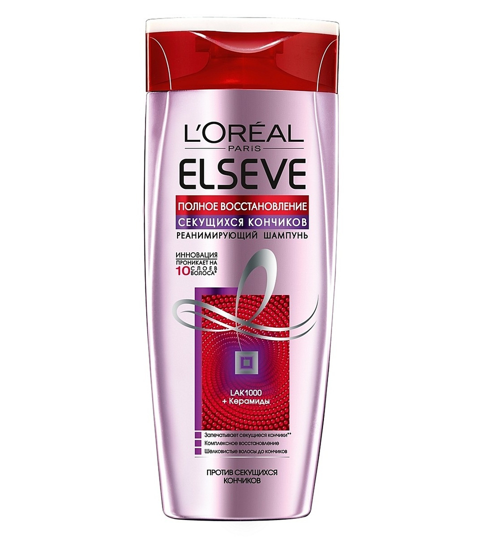 L'Oreal Paris Шампунь Elseve Полное восстановление, для секущихся кончиков, реанимирующий, 250 мл