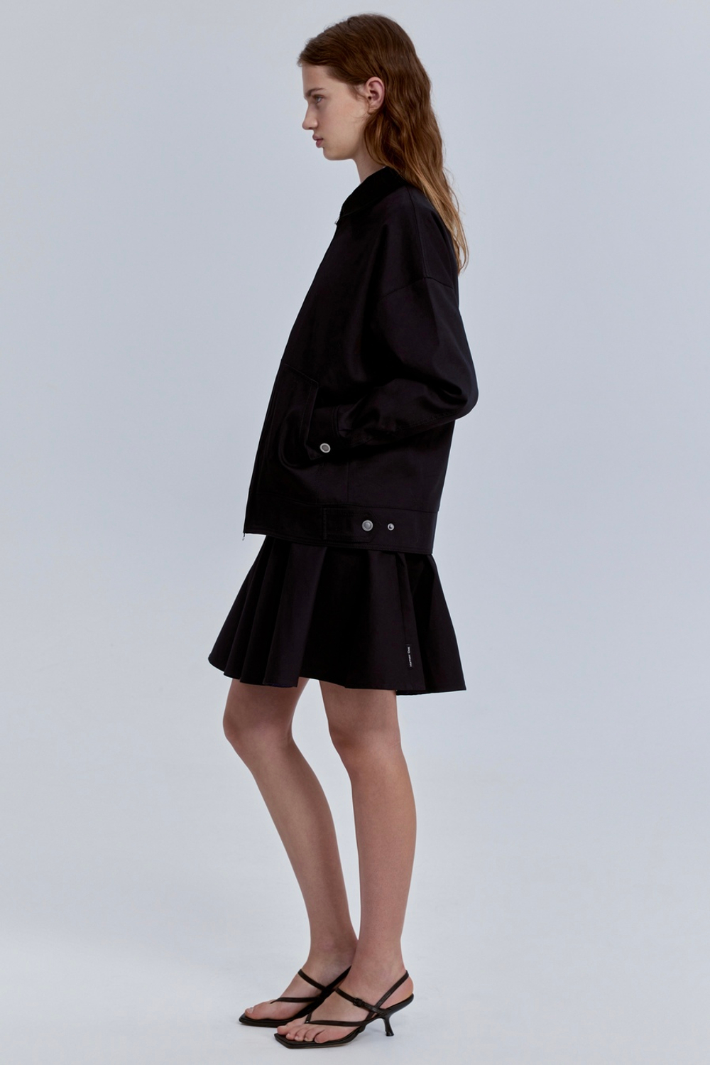 Куртка из габардина с вельветовым воротником