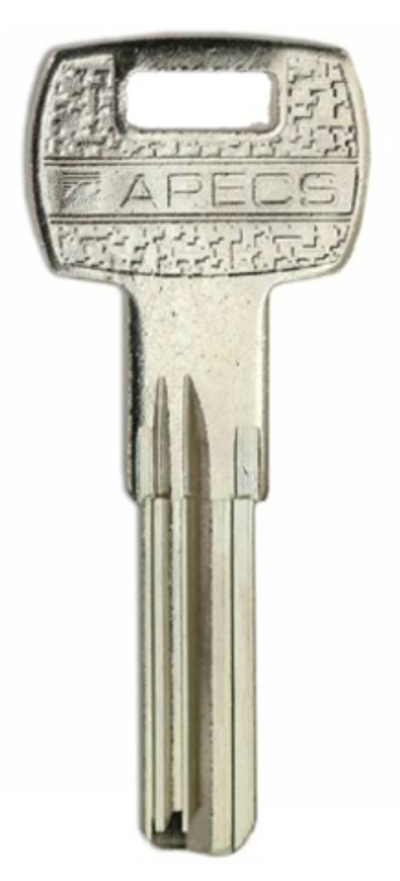 Заготовка вертикального ключа 10339 APECS BAI-8D_K-T1 3паза (27,6*8,9*2,7) бронь Китай