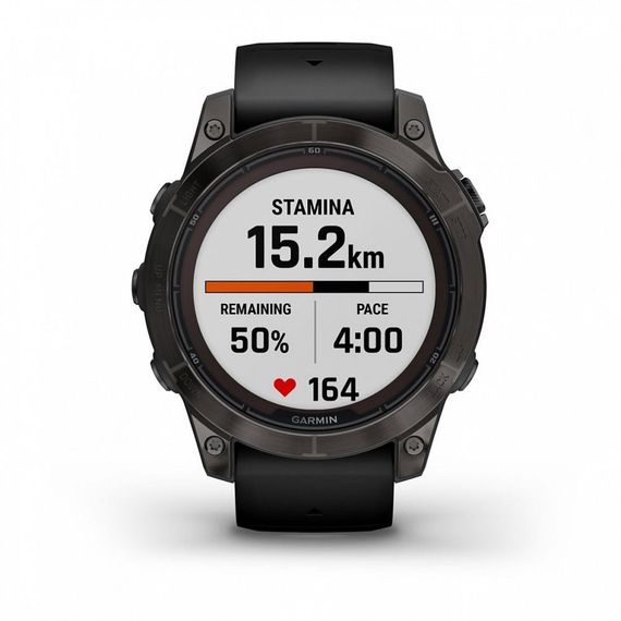 Умные часы Garmin FENIX 7 PRO Sapphire Solar титановый угольно-серый DLC с черным ремешком