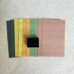 Абразивный лист KOVAX Tolecut клейкий (29х35 мм. х 8 шт.) 5 видов от K800 до K3000 по 2 листа каждого + шлифблок Toleblock S