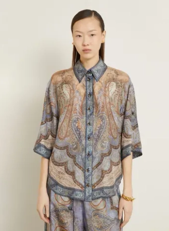 Рубашка шелковая ZIMMERMANN