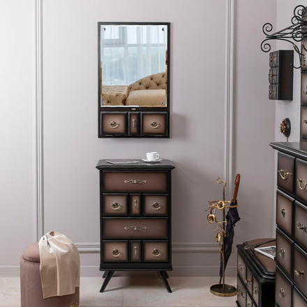 Комод Пандора - 1 с 4 ящиками Орех Оберджин Шоколад