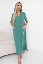 Платье с капюшоном (полынь) Р11-1165/3 Nikol (Акция)