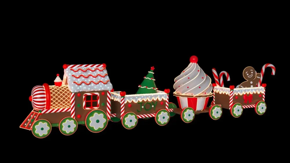 светодиодный паровоз новогодний для улицы