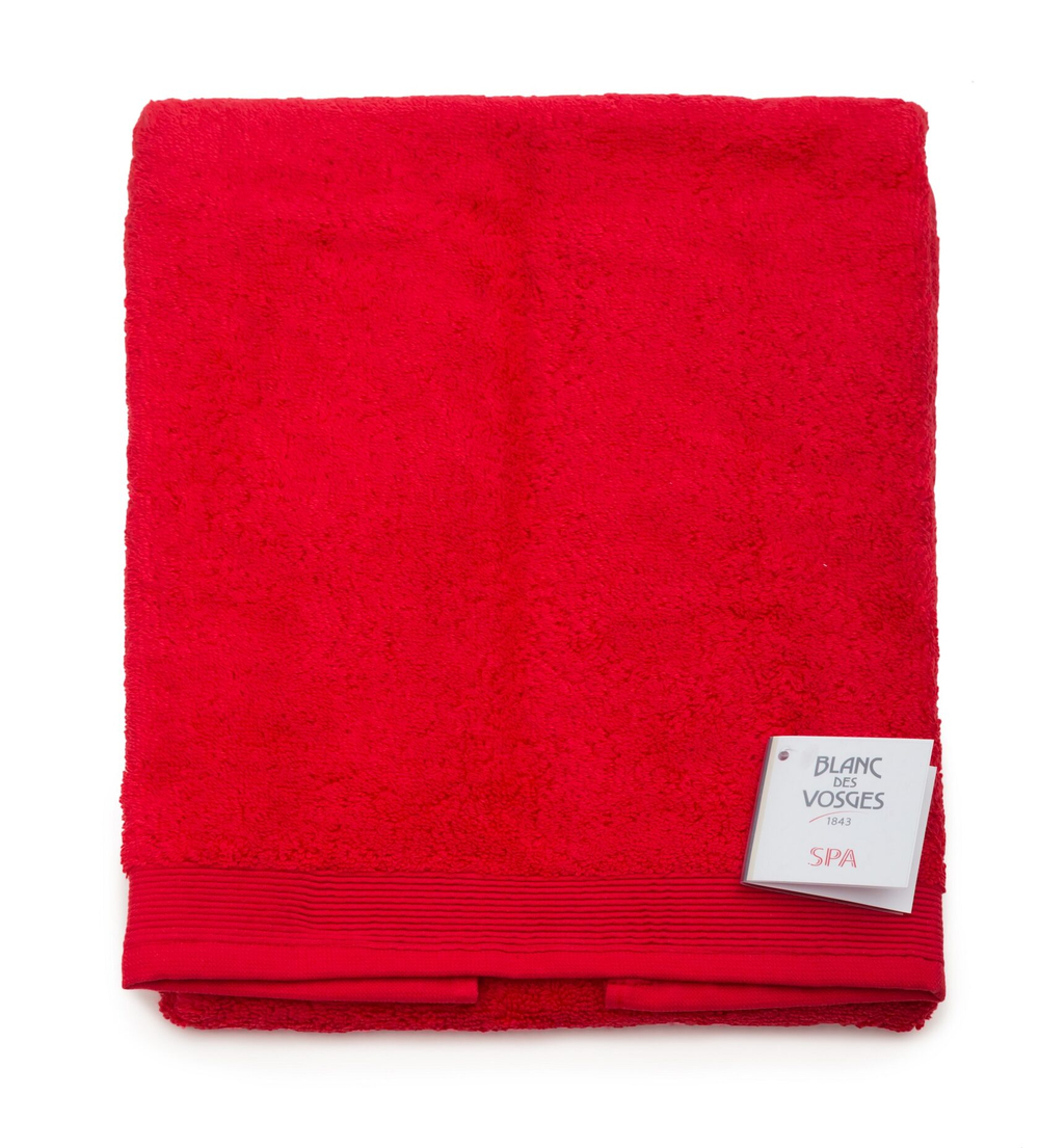 Полотенце UNI CERISE вишневый Blanc des Vosges 55x110 Красный