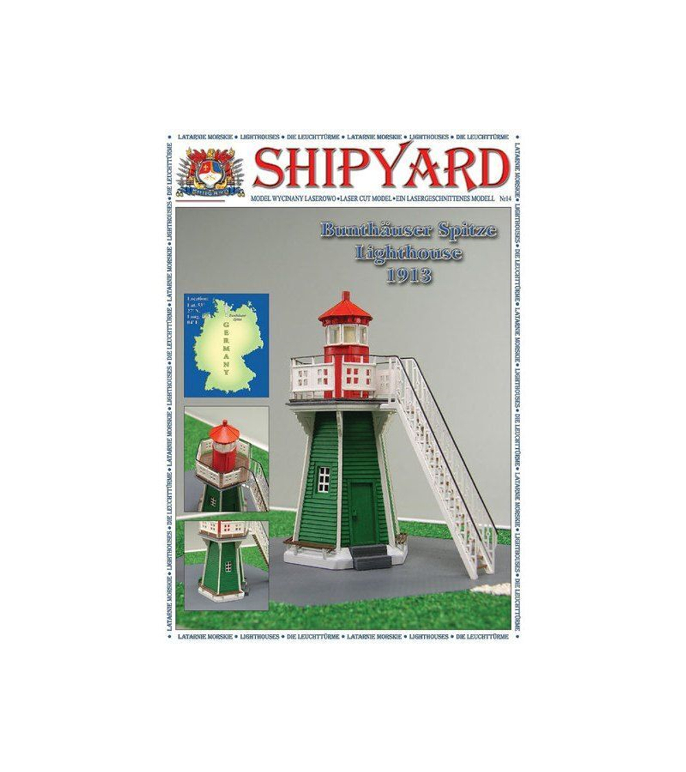 Сборная картонная модель Shipyard маяк Lighthouse Bunthauser Spitze (№24), 1/72