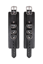 Черные наручники Anonymo на сцепке (Цвет: черный)