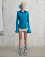 Шелковая рубашка Silk Aquamarine