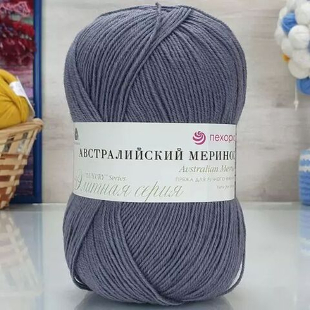 Австралийский меринос пряжа, Пехорка 95%меринос.шерсть 5%обьемный акрил 5х100г/400м 393 св моренго