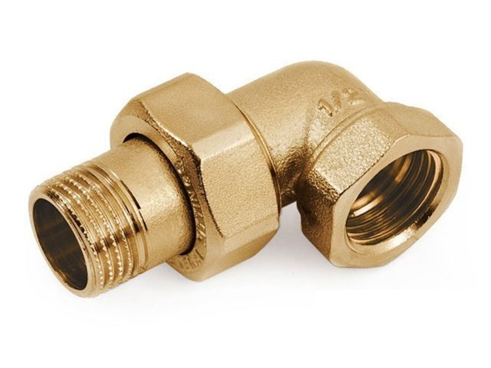 Разъемное соединение НВ 15 (1/2") угловое  американка латунь