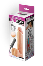 Фаллическая насадка Харнесс UNICOCK 8" с вибрацией - 20 см.