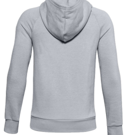 Кофта для мальчика теннисная Under Armour Rival Fleece Hoodie - mod gray light heather/black