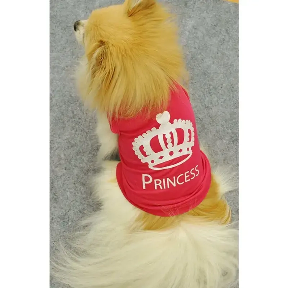 Майка для кошек и собак мелких пород «Бонита на стиле», мамина принцесса, размер ХL (обхват шеи 36, длина спинки 39см, объем груди 54см, от 9 до 11кг)