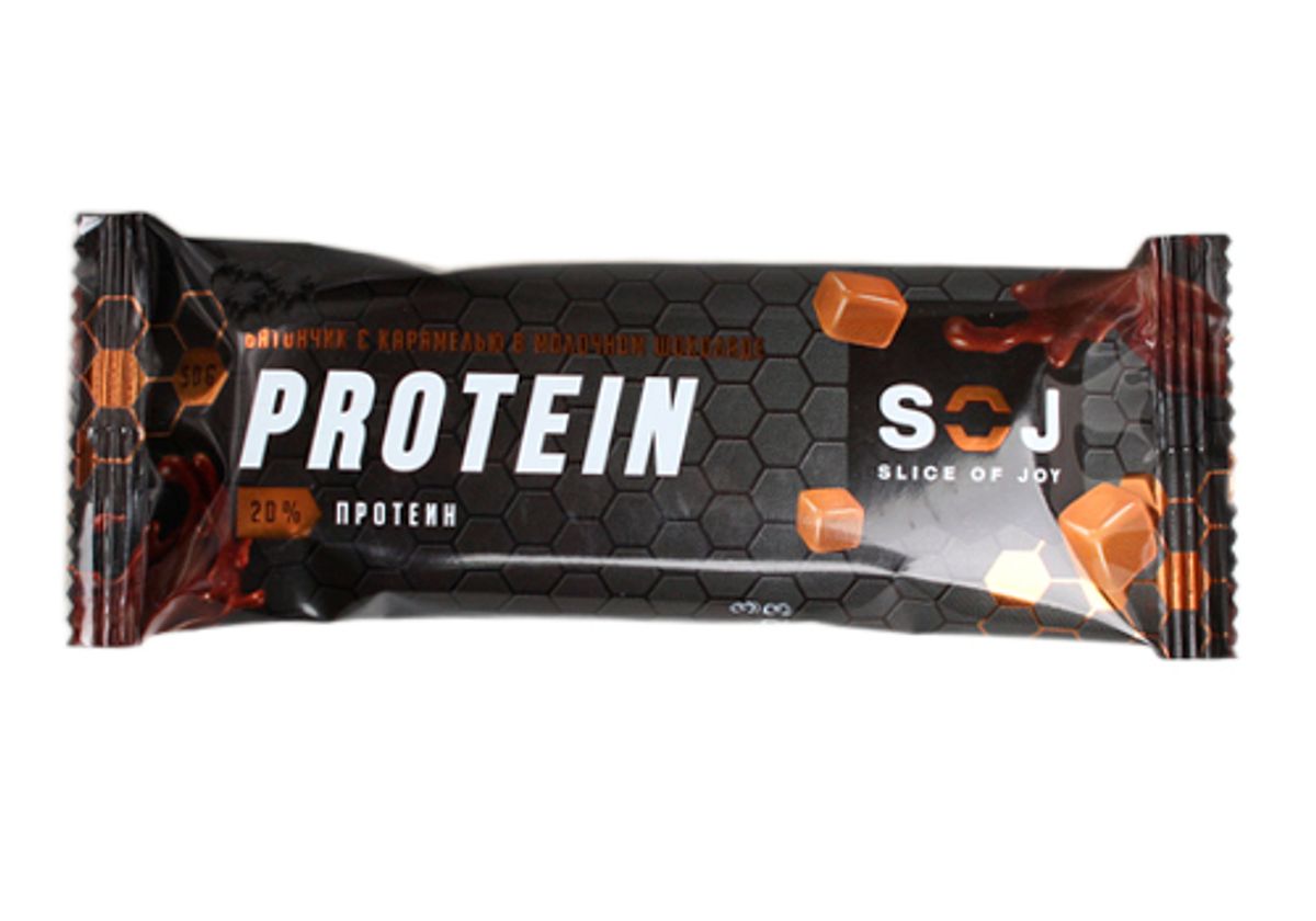 Протеиновый батончик Protein SOJ с соленой карамелью, 50г