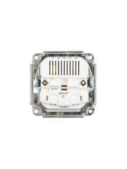 Розетка 1-м СП Accent 6-410-01 16А IP20 250В P+E Schuko защ. шторки + 2хUSB бел. Intro Б0063689