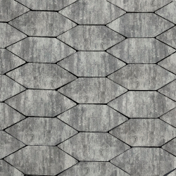 Тротуарная плитка СКОШЕННЫЙ ШЕСТИУГОЛЬНИК Б.1.ШГ.6 100х100х100х60мм Листопад гладкий Антрацит