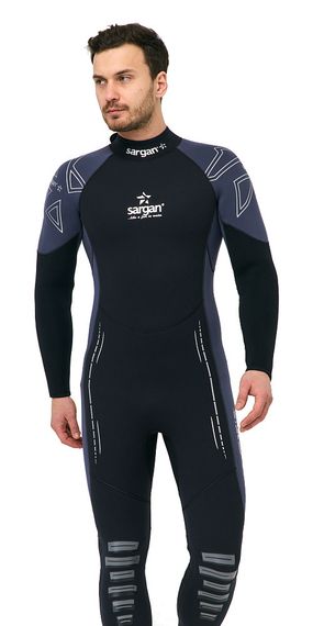 Гидрокостюм Sargan Nero 2.0 Long men 5 mm черно-серый