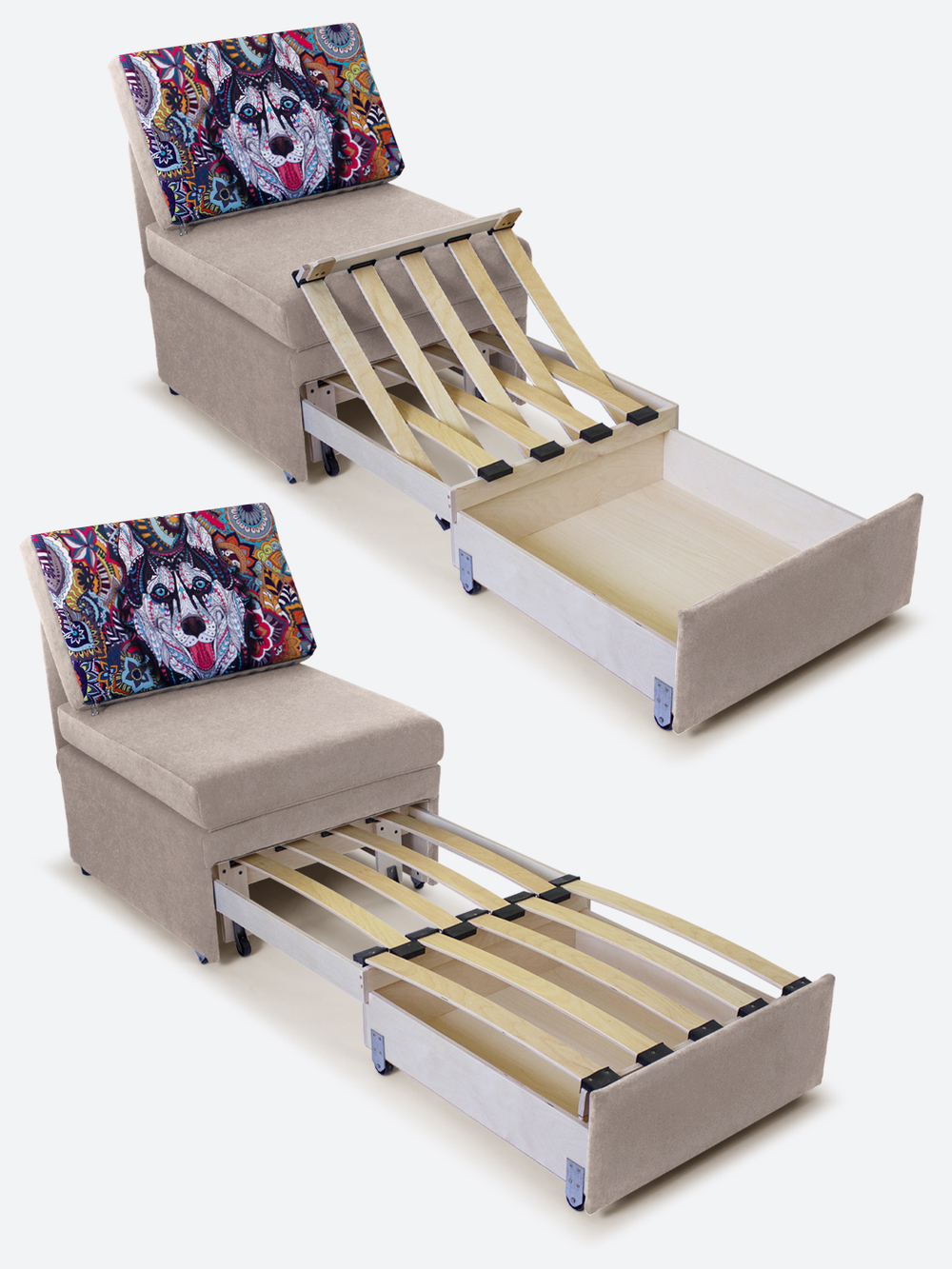 Кресло-кровать "Миник", купон Хаски