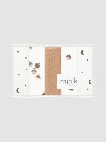 Нагрудник Mjolk текстиль 5 шт.