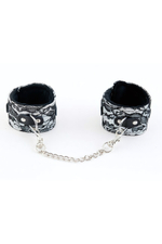 Кружевные поножи серебристые (Цвет: серебристый, черный)