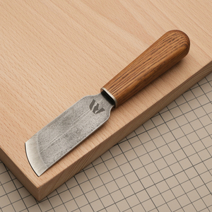 Нож шорный скошенный полукруг "Дуб" // Wild Bull Tools