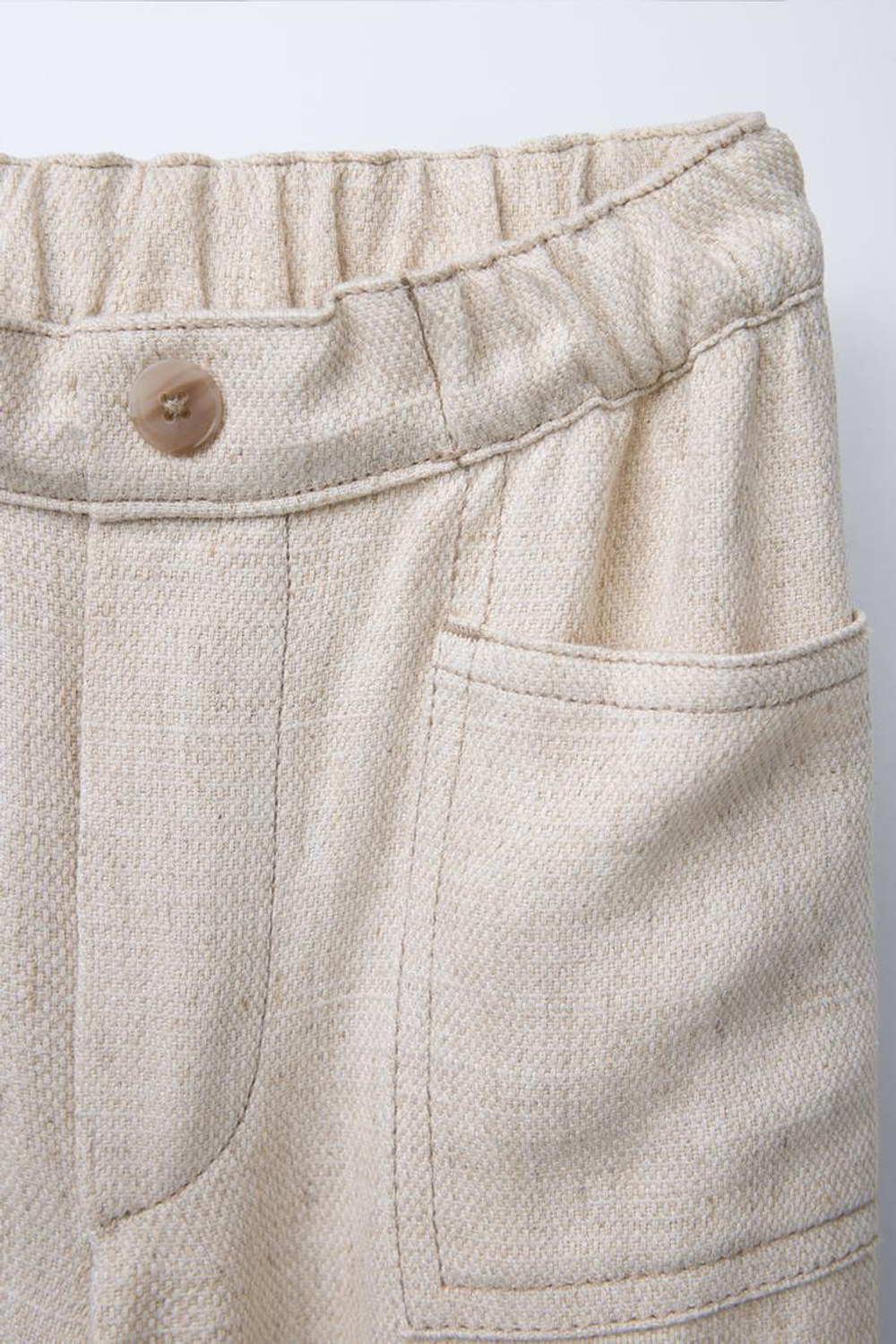 ZARA БРЮКИ ПРЯМОГО КРОЯ , ЭКРЮ