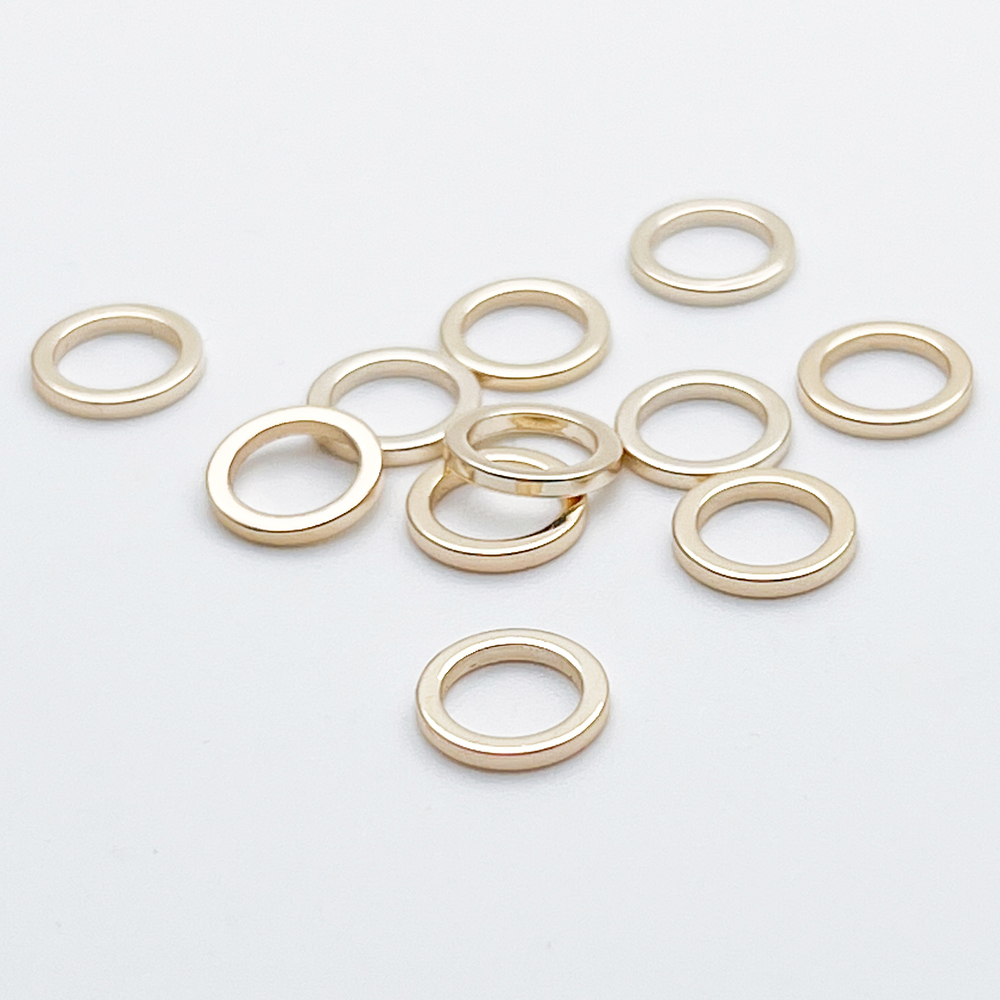 Коннектор Круг, цвет золото, размер 8*1 мм, цена за 1 шт