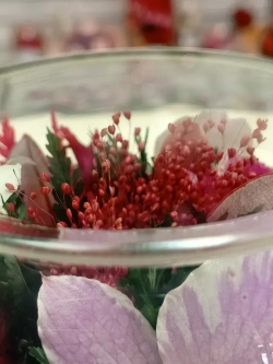 натуральные цветы в стекле, вакуум