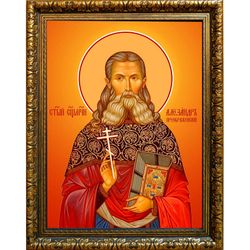 Александр Преображенский, пресвитер, священномученик. Икона на холсте.