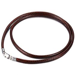 Шнурок коричневый шелковый вощеный для крестика.