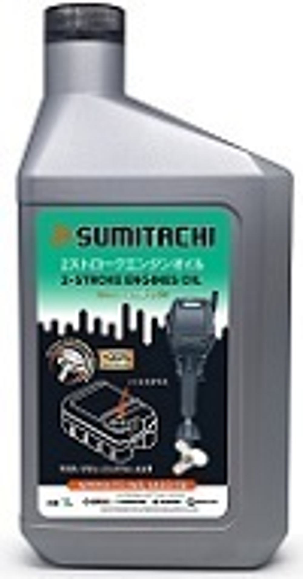 Масло мотор. 2T полусинт. Sumitachi TC-W3 1л 2-Stroke Engines Oil