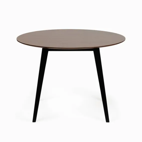 Обеденный стол Platon Ø107, шпон ясеня цвета какао