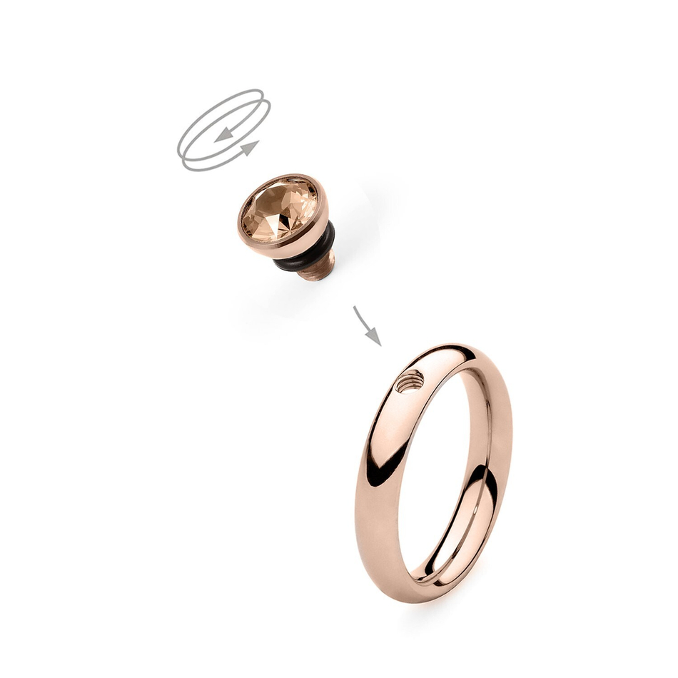 Шарм Qudo Bottone Light Peach 5 мм 630023 BR/RG