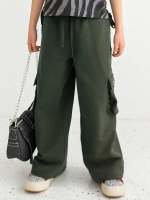 Штаны для девочки карго с карманами