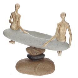 GAEM Фигурка декоративная "Влюбленная пара" с подставкой д/мелочей, L20 W10 H21 см