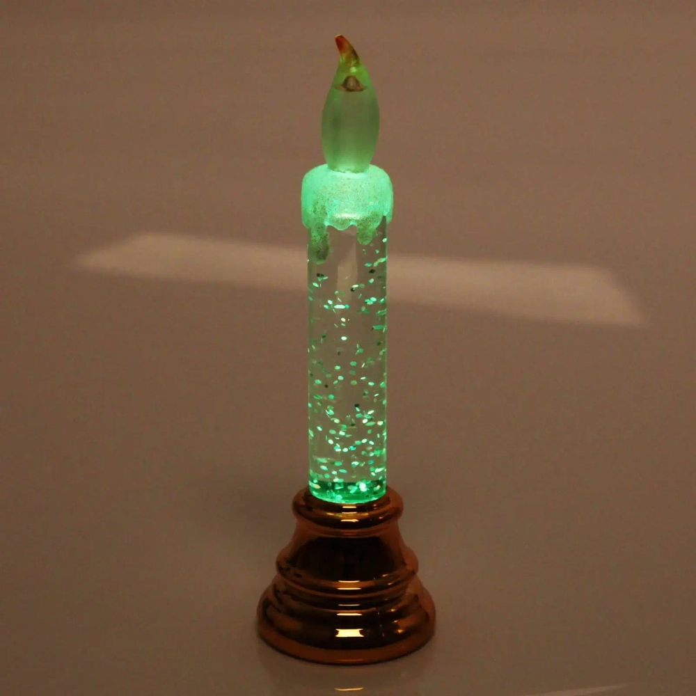 Сувенир с подсветкой «Свеча пламенная» 17*5 см, Золото