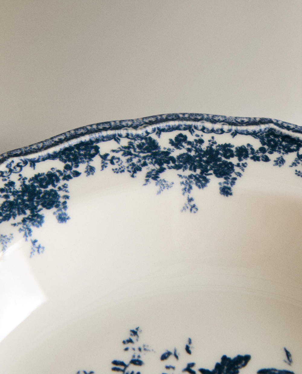 Zara Home тарелка глубокая из фаянса, цвет синий, 23 см · 2460/201