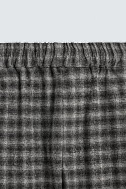 ZARA БРЮКИ RELAXED FIT ИЗ РЕЛЬЕФНОЙ ТКАНИ, ЧЕРНЫЙ МЕЛАНЖ