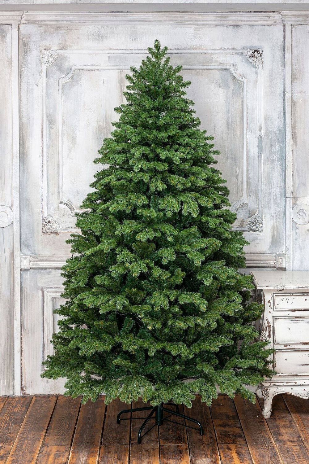 Ель с гирляндой встроенной «Парижанка» (Литая+пвх) 120 см / 1.2 м