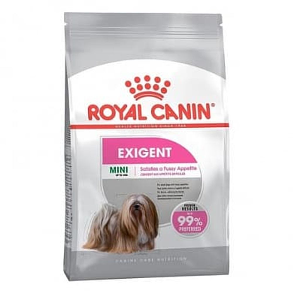 Royal Canin 1кг Мини Экзиджент корм для собак привередливых в питании от 10 месяцев и старше