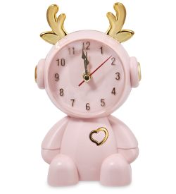 GAEM Art CL-11/3 Будильник «Олененок» розовый