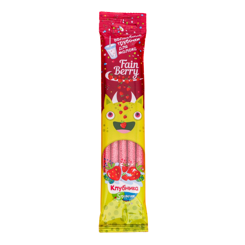 Трубочки для молока Fait Berry клубника
