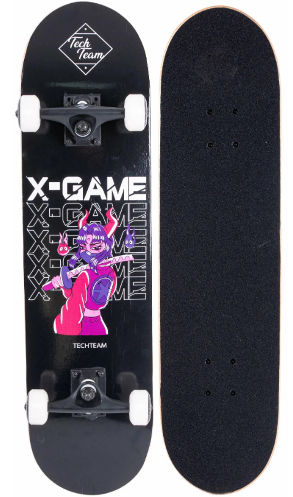 Скейтборд дерево X-Game 1/6 TLS-3108CN1 розовый