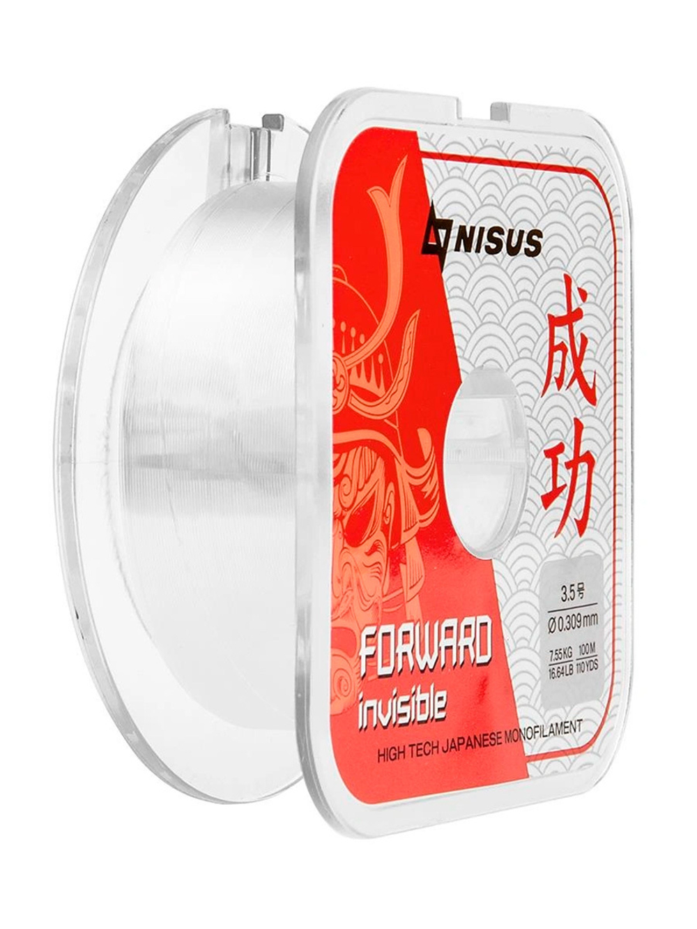 Леска для рыбалки Nisus FORWARD Invisible Nylon 0,496mm/100m (N-FI-0496-100)