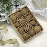 Набор елочных украшений VELOUR «Восточная ночь» 6 см (набор 12 шт), Кофейный