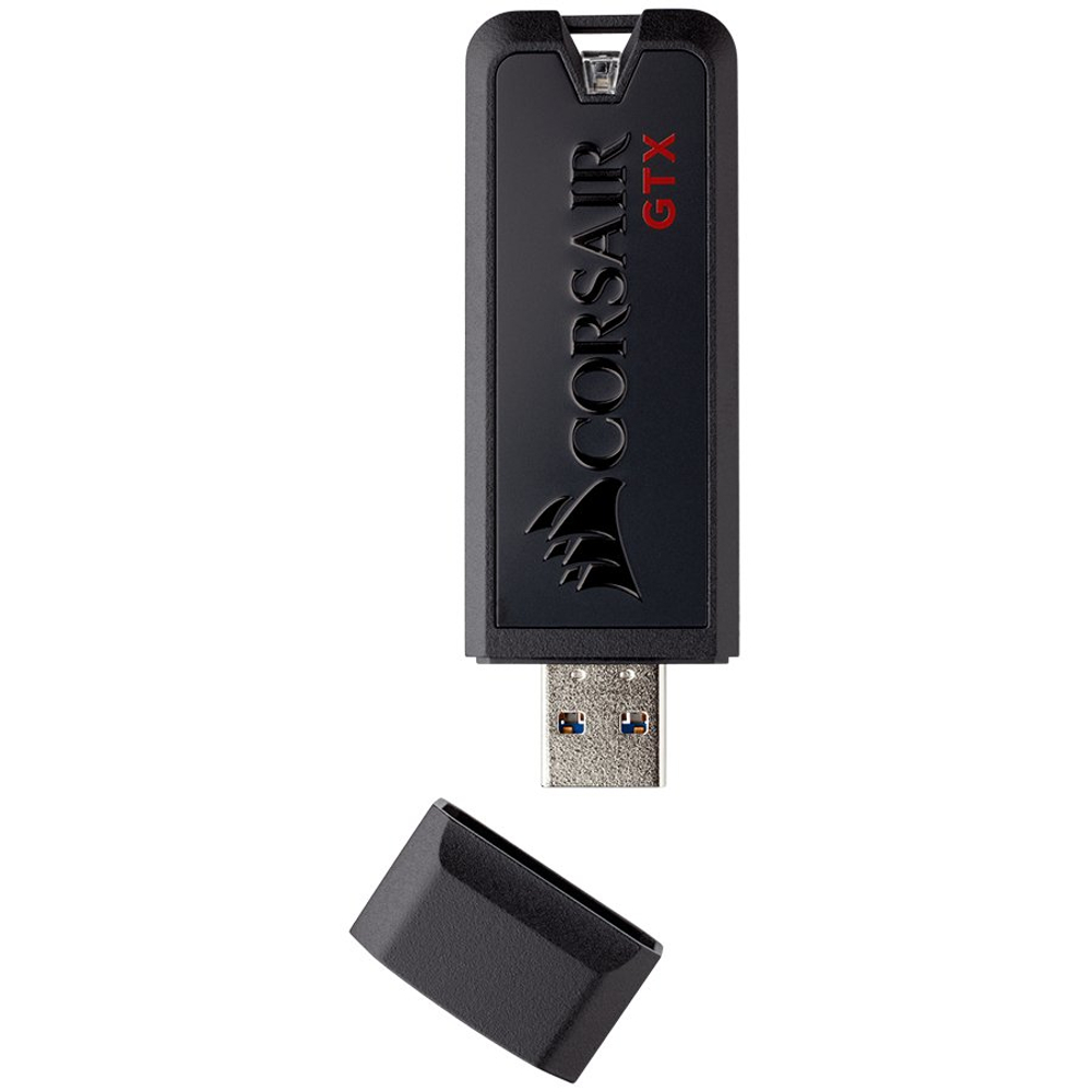 Corsair Flash Voyager GTX USB 3.1 128GB, Zinc Alloy Casing, Read 430MBs - Write 390MBs, Plug and Play