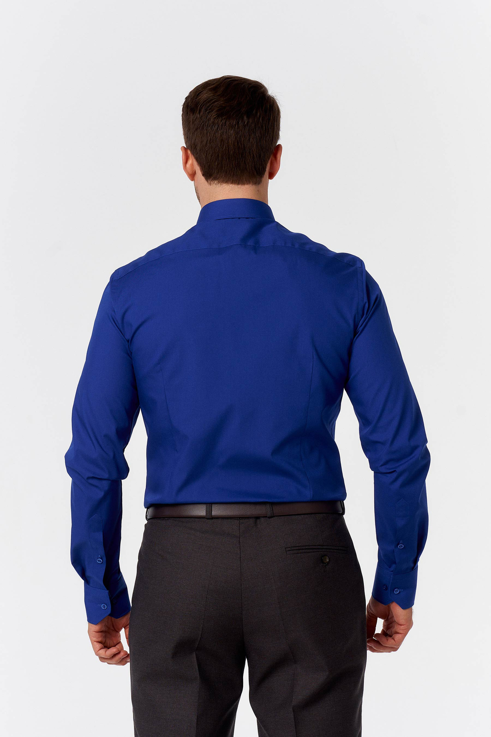 Сорочка мужская ELITA длинный рукав, цвет синий, хлопок/пэ 68412 23