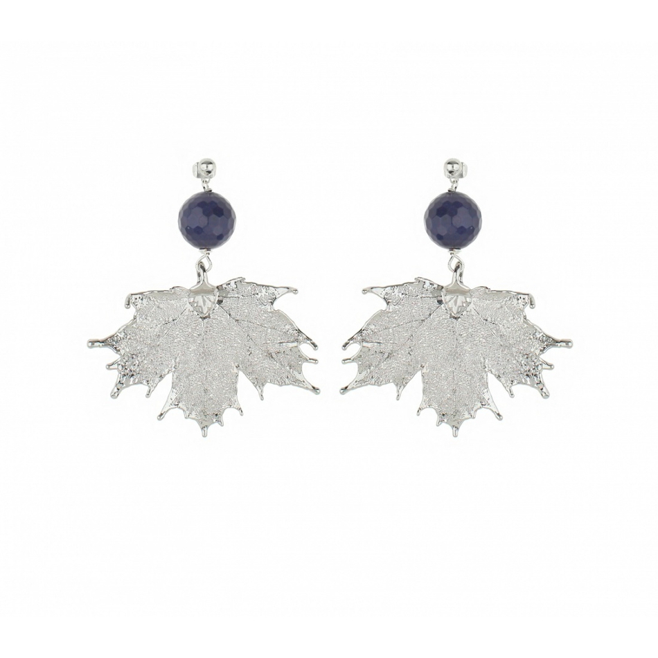 Серьги листья Ester Bijoux Канадский Клён OR904/40-S BW