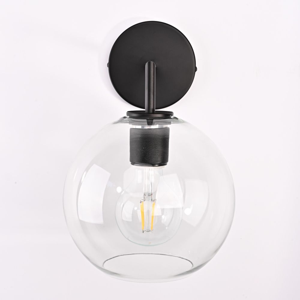 Бра Rh Utilitaire Globe Shade Single Sconce Black By Imperiumloft